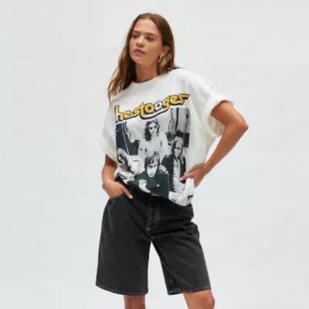 NWT UO The Stooges Iggy Pop Graphic Band T-Shirt Dress Oversized Size Large/XL - Picture 4 of 11